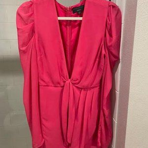 michael costello x revolve hot pink mini dress